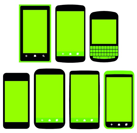 smartphonesのイラスト素材