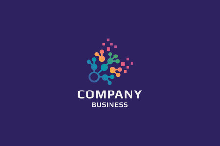 Abstract technology logo design template. Technology logo design. Technology logo designのイラスト素材