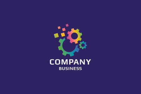 Gear Logo Design Template. Gear Logo Design Vector, Gear Logo Templateのイラスト素材