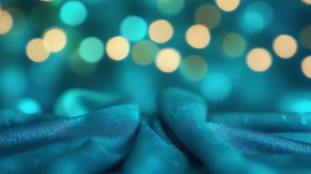 Texture, background, pattern, postcard, silk fabric of turquoise color, bokehの素材