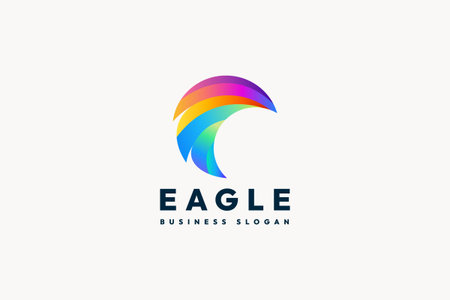 eagle  vector icon illustration design template on white background - vectorのイラスト素材
