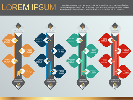 Infographic bar  Chart design vector illustrationのイラスト素材