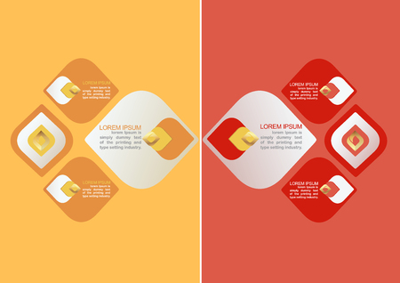 Vector element for Infographic Design or Presentation and chart for compare infomationのイラスト素材