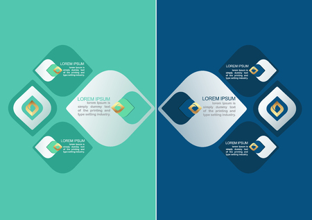 Vector element for Infographic Design or Presentation and chart for compare infomationのイラスト素材