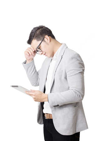 Portrait of Asian Man  With Gesture Signの写真素材