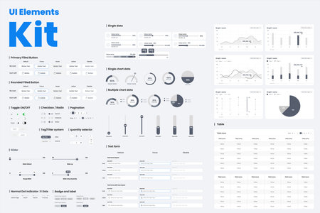 UI Element Kits for Design Mobiles Application and Website Componantsのイラスト素材