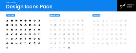 User interface icon pack set. The collection has different icons for applications and websites. Minimal style line icons with editable strokeのイラスト素材