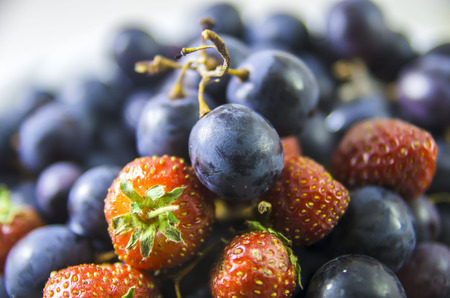 grappes and strawberriesの写真素材