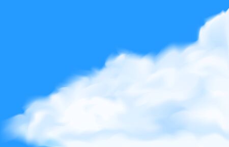 Vector illustration of cumulonimbus with a little blurのイラスト素材