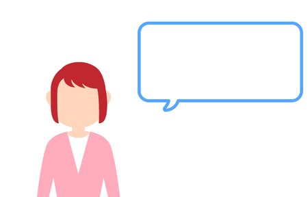 Illustrations commented by people without facesのイラスト素材