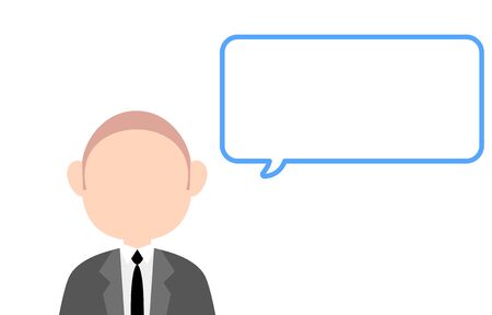 Illustration commented by a faceless office workerのイラスト素材