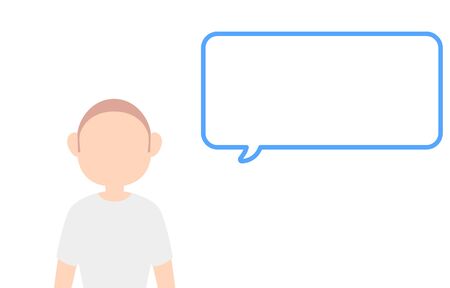 Illustrations commented by people without facesのイラスト素材