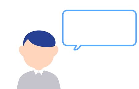 Illustrations commented by people without facesのイラスト素材