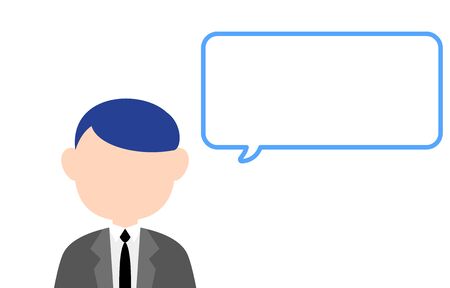 Illustration commented by a faceless office workerのイラスト素材
