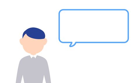 Illustrations commented by people without facesのイラスト素材