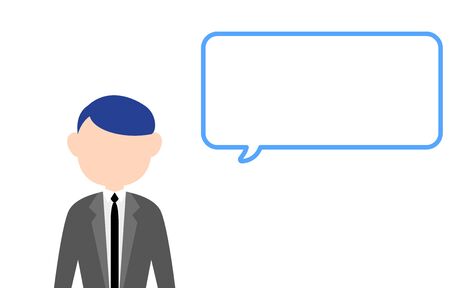 Illustration commented by a faceless office workerのイラスト素材