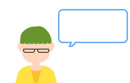 Illustrations commented by people without facesのイラスト素材