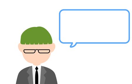 Illustration commented by a faceless office workerのイラスト素材