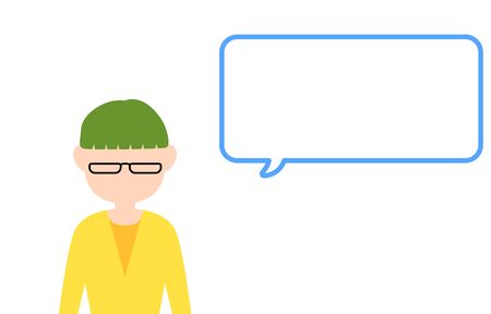 Illustrations commented by people without facesのイラスト素材