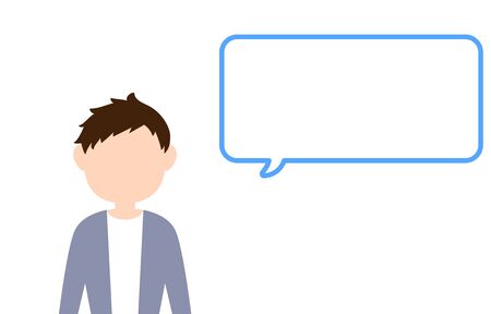 Illustrations commented by people without facesのイラスト素材