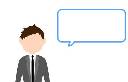 Illustration commented by a faceless office workerのイラスト素材