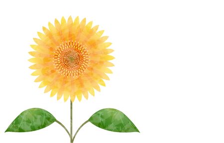 Illustration of a large sunflowerのイラスト素材