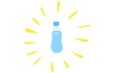 Illustration of deformed plastic bottleのイラスト素材