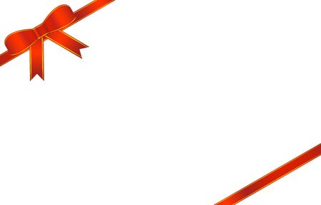 Illustration of red ribbon ornamentのイラスト素材