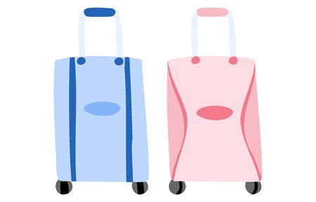 Vector illustration of two suitcasesのイラスト素材
