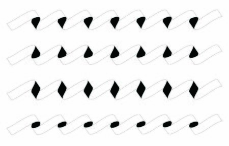 Set of curved parts of orthodox black and white ribbonのイラスト素材