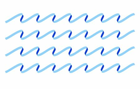 Set of curved parts of orthodox blue ribbonのイラスト素材