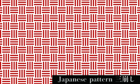 Japanese pattern SankuzusiTranslation: Pattern divided into threeのイラスト素材