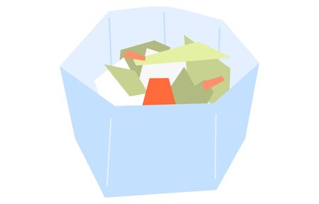 Illustration of vinegared seaweed in a blue bowlのイラスト素材