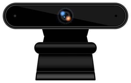 Illustration of a mounting type webcamのイラスト素材