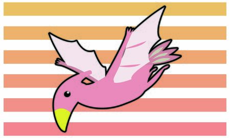 Vector illustration of dinosaur archeopteryx - black borderのイラスト素材