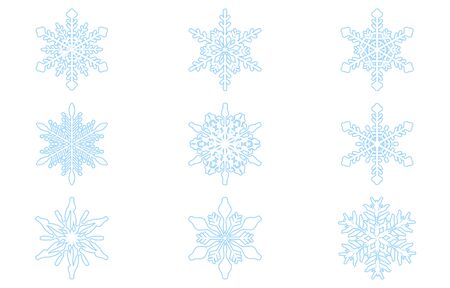 Vector illustration of blue snowflakeのイラスト素材