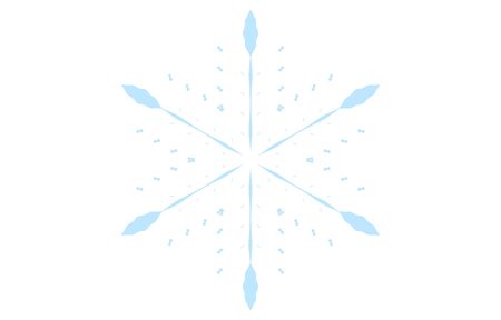Vector illustration of blue snowflakeのイラスト素材