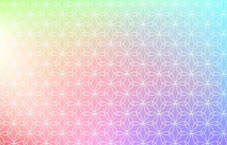 Background material: Illustration of pale rainbow gradation and Japanese pattern, soft atmosphereのイラスト素材