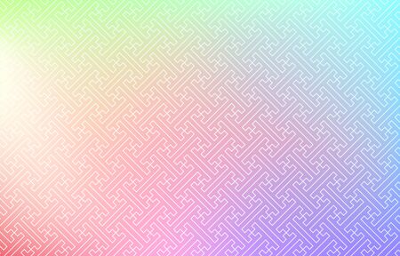 Background material: Illustration of pale rainbow gradation and Japanese pattern, soft atmosphereのイラスト素材