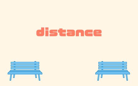 Illustration of a bench with a gap, image of social distance

Vector illustrationのイラスト素材