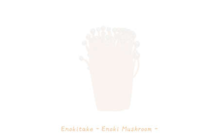 Autumn entree, a simple illustration of mushrooms EnokitakeVector illustrationのイラスト素材