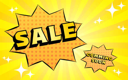 Background material: Illustration of glittering concentrated lines background and pop speech bubbleのイラスト素材