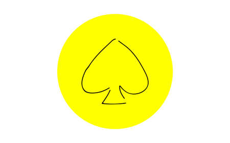 Analog handwriting style loose touch icon: Spadeのイラスト素材