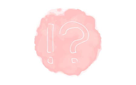 Handwritten simple icon illustration: surprised markのイラスト素材