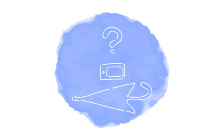 Handwritten simple icon illustration: Lost propertyのイラスト素材