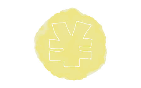 Handwritten simple icon illustration: Circle markのイラスト素材