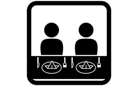 Icon that recommends side-by-side mealsのイラスト素材
