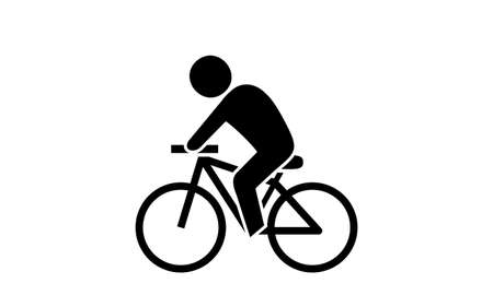 Icon that recommends commuting by bicycleのイラスト素材