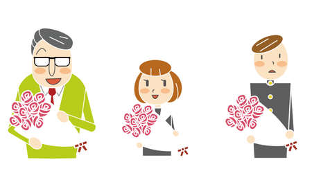 Student and teacher pattern illustrationのイラスト素材