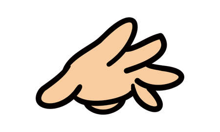 Hand-painted hand signのイラスト素材